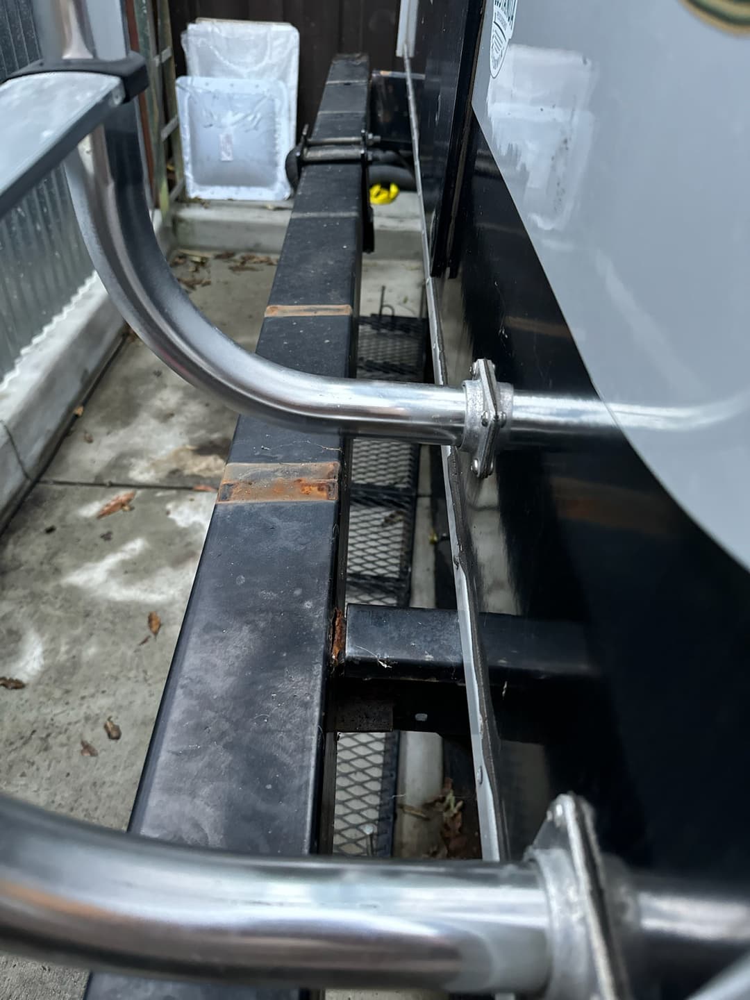 Mobile welding repair on an RV frame
